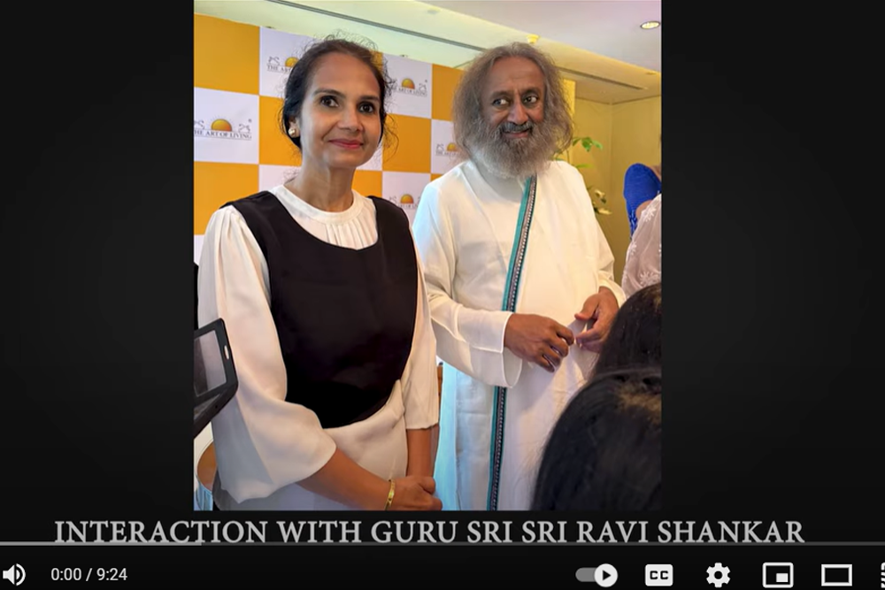 Press conference with Guru Sri Sri Ravi Shanker in Dubai