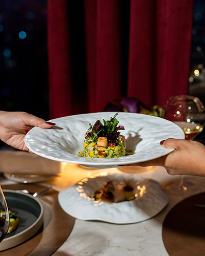 Sky High Romance Above The City Lights At At.Mosphere Burj Khalifa